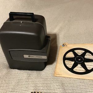 Bell & Howell Autoload Model 346 60's Super 8 Film Projector w/ Screen, + Box